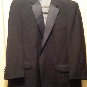Stafford Essentials Mens Wool Black 6 piece tuxedo set size 50 Long 100% wool